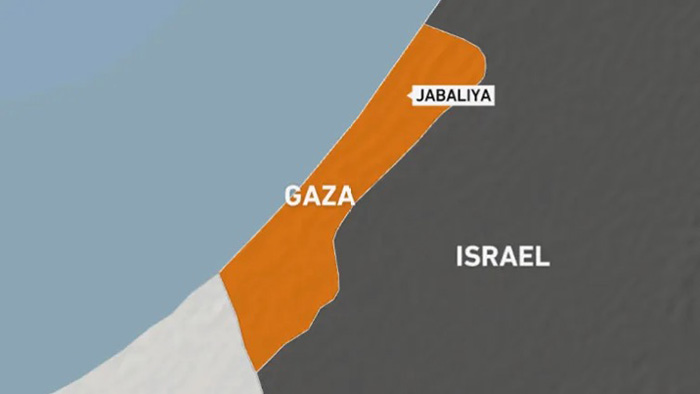  如上圖所示，賈巴利亞（Jabaliya）位於加薩北部。（照片來源：Al Jazeera）